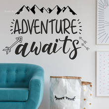 Adventure Awaits Wall Sticker Decals Quote Home Decoration Kids Bedroom DIY Adhesive Vinyl Nursery Murals Removable Y132 2024 - buy cheap