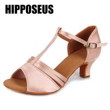 Hipposeus Latin Dance Shoes Ballroom for Women Girls Salsa Dancing Shoes FemaleTango Modern Party Suede Dance-Shoes High Heel 2024 - buy cheap