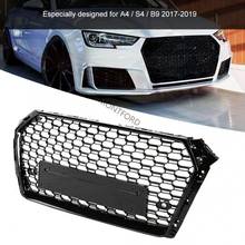 Rejilla de capó para parachoques delantero estilo RS, color negro brillante, para Audi A4, S4, B9, 2017, 2018, 2019 2024 - compra barato