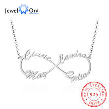 JewelOra DIY 4 имени персонализированные ожерелья 925 пробы серебряные ожерелья с буквой ожерелье s & подвески уникальный подарок на день рождения 2024 - купить недорого