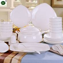 Tableware first level 56pcs high quality bone china tableware plates bowls set 2024 - buy cheap