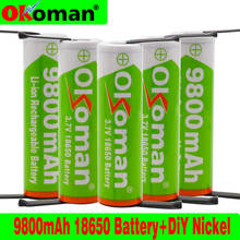 100% original 3.7 v 9800mah 18650 bateria recarregável de lítio para ferramenta elétrica embalagem de baterias de níquel de soldagem 2024 - compre barato