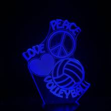 Led Night Light Volleyball Sport Led Decorative Light Love Peace Logo Gift for Children Led Illusion Table Multicolor 3d Lamp 2024 - buy cheap