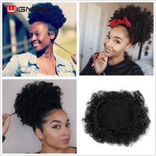 Aplique de cabelo encaracolado wignee, extensão de cabelo clássica falsa para mulheres preto/branco, alta temperatura 2024 - compre barato
