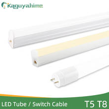 Kaguyahime-Cable de interruptor europeo, tubo LED integrado de 6w, 10w, 20w, luz T5 T8, 220v, 240v, 300mm, 600mm, 60cm, lámpara LED fluorescente T5 T8 2023 - compra barato