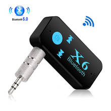 X6 Bluetooth 5,0 приемник адаптер 3,5 мм AUX автомобильный стерео аудио Музыка с микрофоном HandFree беспроводной адаптер Поддержка TF карты 2024 - купить недорого