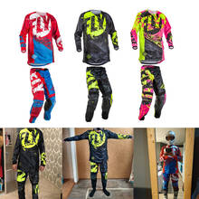 1 set Fly Fish Motorcycle Jersey Pants Combos Men Adult Motocross MX Racing Moto Dirt Bike Protective Gear Suit Set Motor Clothe 2024 - buy cheap