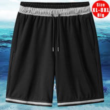 Shorts esportivo masculino, calções de verão 7xg 8xg de secagem rápida, para praia, respirável, cintura elástica reta 2024 - compre barato