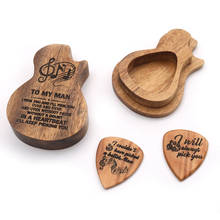 Wooden/Iron Guitar Pick Box Holder Collector with 2pcs/4pcs Wood Picks Guitar Picks Guitar Accessories 2024 - buy cheap