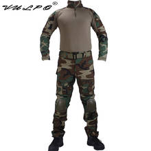 VULPO Camouflage BDU Woodland Combat Uniforms Shirt/Broek & Elbow/Knee Pads Militaire Game Cosplay Uniform 2024 - buy cheap