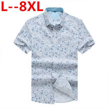 8XL 6XL 5XL 4XL Mens Hawaiian Shirt Male Casual camisa masculina Printed Beach Shirts Short Sleeve brand clothing Free Shipping 2024 - buy cheap