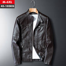 Men Faux Leather Jacket Motorcycle 6XL Men 's Jackets Black Jaqueta De Couro Masculina Outwear Male PU Leather Coats Mens 2024 - buy cheap