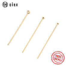 A pair 25.4mm 38.1mm 50.8mm 14K gold filled eye head pins ball head pins flat heads pins for Earring making Jewelry findings 2024 - buy cheap