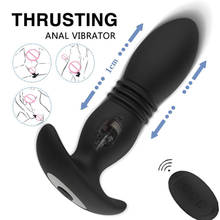 Massageador de próstata sem fio, com controle remoto, plugue anal vibrador de buttplug grande, brinquedos sexuais para homens e mulheres, masturbação 2024 - compre barato