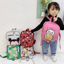 Disney-mochila escolar para niños y niñas, bolsa de lona con dibujos animados de Mickey Mouse, Pato Donald, decoración de moda, regalo 2024 - compra barato