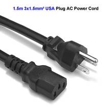 Proyector Cable de alimentación de CA 1,5 m 1,5mm EE. UU EE. UU. Nema 5-15P IEC C13 Cable de alimentación para PC PSU Antminer impresora TV Luz de escenario de DJ 2024 - compra barato