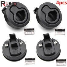 Black Round Flush Pull Slam Latch Plastic Boat Deck Hatches fit for RV Mairne boat yacht Hatches Latch Door Replacement 2024 - buy cheap