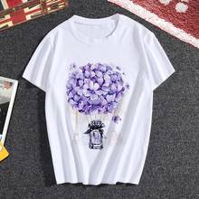 Camiseta con estampado de flores de Perfume para Mujer, remera estampada, camiseta Harajuku para Mujer, ropa Kawaii para Mujer 2024 - compra barato