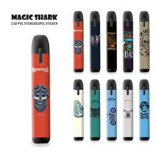 Magic Shark-funda adhesiva de PVC para motocicleta, cigarrillo electrónico, Cráneo estéreo 2.5d, a la moda 2024 - compra barato