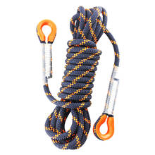 Corda de segurança para escalada e montanhismo, 1 peça, 8mm de espessura, equipamento para esportes ao ar livre (preto e laranja, 5 metros) 2024 - compre barato