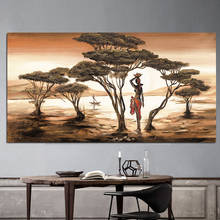 MUTU Large Canvas Painting Oil Abstract Landscape Modern African Women Print And Poster Wall Art Home Decoration For Living Room 2024 - buy cheap
