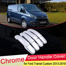 for Ford Transit Custom 2013~2019 2014 2015 2016 Luxuriou Chrome Door Handle Cover Trim protection Car Set Styling Accessories 2024 - buy cheap