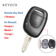 Keyecu capa para substituição de chave remota, 1 botão para renault clio kangoo twingo com lâmina em branco 2024 - compre barato