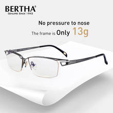 BERTHA 2020 Titanium Square Glasses Optical For Men High Quality Frame Business Style Eyewear Male Computer Eyeglasses  J5003 2024 - buy cheap