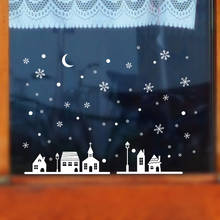 Наклейки Стеклянные на стену, стикер с надписью "Merry Christmas", домашний декор, 1 шт. 2024 - купить недорого