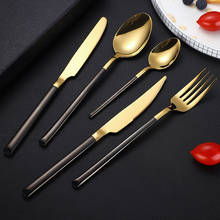 Spklifey Dinnerware Gold Spoon Cutlery Set Fork Spoon Steel Cutlery Set Steak Knife Stainless Steel Cutlery Dinnerware Set 2024 - buy cheap