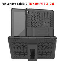 Caso para lenovo tab e10 10.1 tablet capa funda TB-X104F tb x104f TB-X104L resistente 2 em 1 híbrido robusto durável suporte escudo 2024 - compre barato