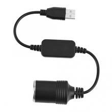 PVC 5V 2A USB A Male to 12V Car Cigarette Lighter Socket Female Converter Adapters Black 2024 - buy cheap