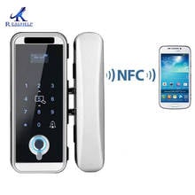 NFC Smart Lock Drilling Free Office Glass Door Lock Fingerprint Code Lock  Home Security Electronic Door Lock 2024 - buy cheap