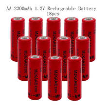 AA 18Pcs  2300mAh Ni-MH Batteries 1.2V 2A 100% High Quality Neutral Rechargeable Battery for Cameras Toys Pre-Charged 2024 - buy cheap