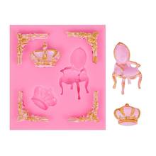 European Style Chair Crown Relief Retro Border Silicone Mold Cake Decorating Tool Chocolate Cupcake Fondant Sugarcraft DIY Mould 2024 - buy cheap