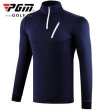 Pgm camisa de golf masculina de manga longa com zíper, camiseta de golf à prova de vento d0836 2024 - compre barato