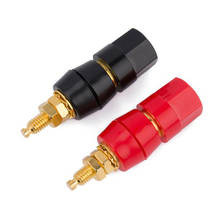 Conector de terminal chapado en oro y rojo/Negro, Conector de amplificador tipo banana para conector de altavoz, 1 ud. 2024 - compra barato