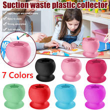 Silicone Suction Cup Manual Waste Bin DIY Handicraft Sewing Scrap Pieces Waste Storage Box Collection Helper for Household Offic 2024 - buy cheap