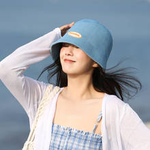 Новый комбинезон для полных женщин ведро шляпа весенние головные уборы Модные Панама соломенная шляпа женская летняя шапка, женские шапки 2020 женский 2024 - купить недорого