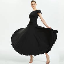 Vestido plisado adelgazante para baile moderno, ropa para práctica de baile de salón, vals 2024 - compra barato