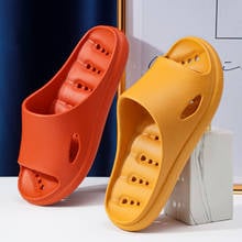 2021 Household Leaking Slippers Women Summer Indoor Hollow Slide Sandals Soft Sole Non-Slip Bathroom Platform Home Slippers 2024 - buy cheap