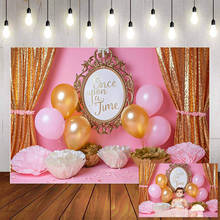 Mehofond-balões para fotografia, papel de fundo, flores, princesa, 1 ° aniversário, doce, bolo para meninas, cenário, estúdio de foto 2024 - compre barato