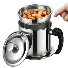 Oil Strainer Pot Container Stainless Steel Jug Storage Can With Filter Leakproof Cooking Oil Pot Dispenser Kitchen Tools 2024 - buy cheap