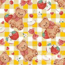 148cm Wide Kawaii Fruit Bear Printed Textile Polyester Fabric Sewing for Garment Dress Clothing Material Patchwork DIY Making 2024 - buy cheap