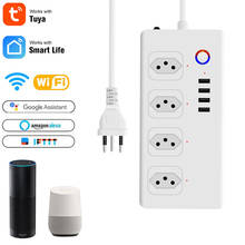 Timer Socket WiFi Smart Plug Brazil Standard Intelligent Timing Socket Smart Home Control Works With Alexa Google Home Tuya 2024 - buy cheap