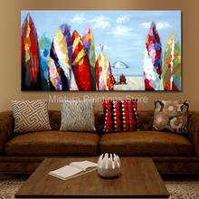 Mintura Hand Painted Paddle Board Landscape Oil Painting on Canvas Modern Abstract Knife Art Pictures For Living Room Wall Decor 2024 - buy cheap