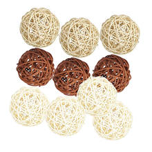 10x Multicolor Rattan Wicker Cane Balls for Table & Florist Decoration Designs Ornament 2024 - buy cheap
