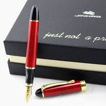Alta calidad diseño rojo pluma estilográfica Iraurita de lujo Hilton 450 de Metal de oro bolígrafos con Clip escritura papelería de la Escuela de la Oficina 2024 - compra barato