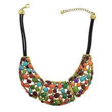 Fashion Ethnic Resin Pendant Short Neck Necklace Ji Bohemia Style Pusai Tribe Carnival Party Gift Necklace Jewelry Accessories 2024 - buy cheap