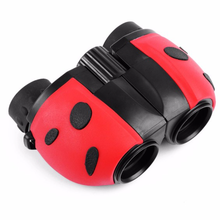 8X22 Rojo Negro insectos diseño juguetes binoculares tamaño bolsillo telescopio óptico maginificación para niños al aire libre juego niños regalo 2024 - compra barato